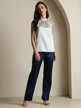 [Ljusgrå] SilkSilky-SE Sleeveless Halter Dam T-Shirt 005