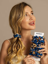 [Navy Drake] SilkSilky-SE Scrunchie 005