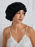 SilkSilky-SE Rent Silke Sleep Cap Svart 003