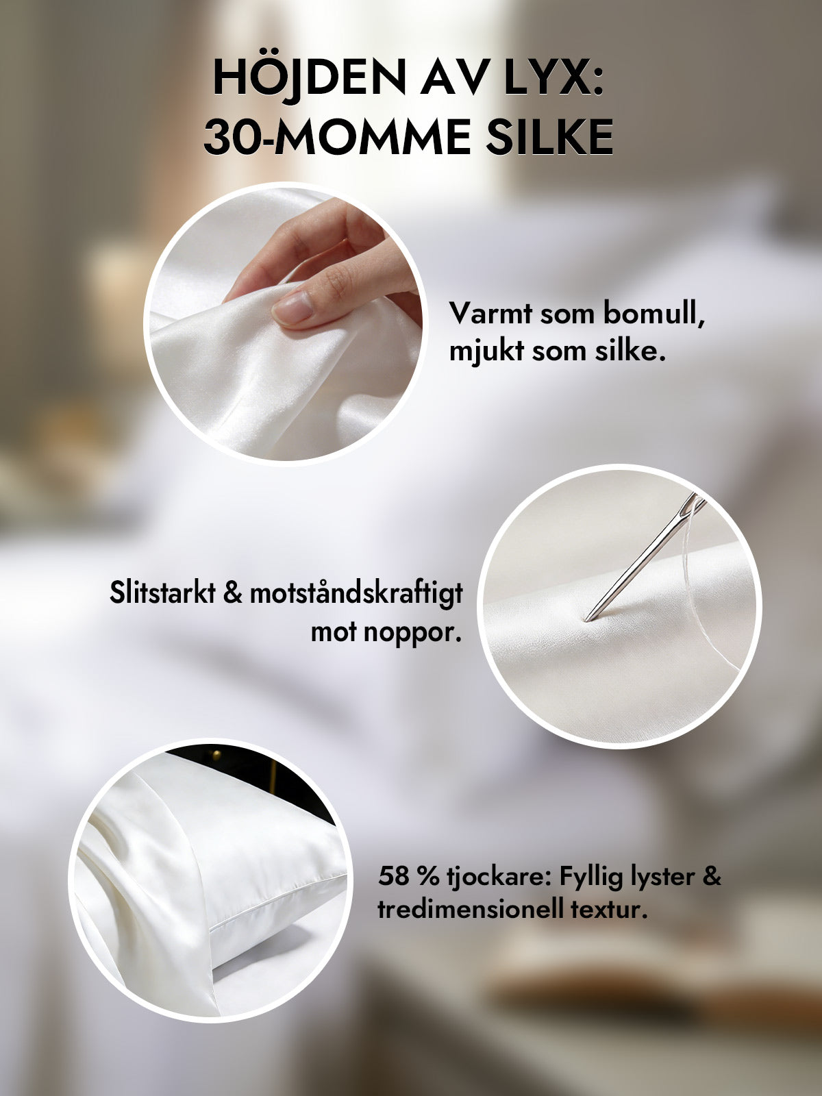 [Vit] SilkSilky-SE 30Momme Örngott 002
