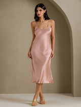 [Toscana] SilkSilky-SE Spaghetti Strap V Neck Nattlinne 003