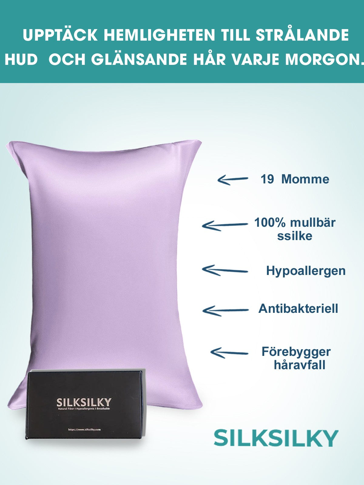 SilkSilky-SE 19Momme Rent Silke Pillowcase Lavendel 003