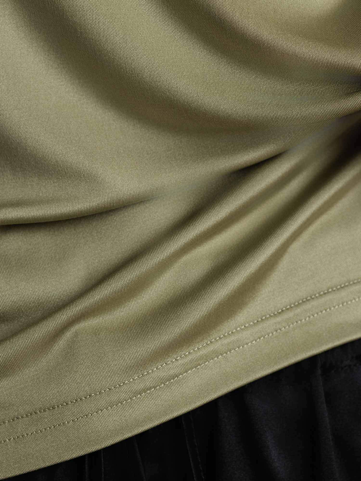 [Torkad Ört] SilkSilky-SE Rent Silke Krage Dam T-Shirt 005