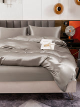 [Grå] SilkSilky-SE 19Momme Rent Silke Bedding Set 006