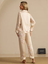 [Champagne] SilkSilky-SE Long Sleeve Lapel Collar Dam Pyjama 002