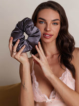 [Mörkgrå] SilkSilky-SE Scrunchie 004