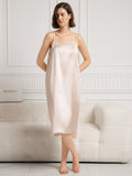 SilkSilky-SE 19Momme Silke Ärmlös Dress Rosa 005