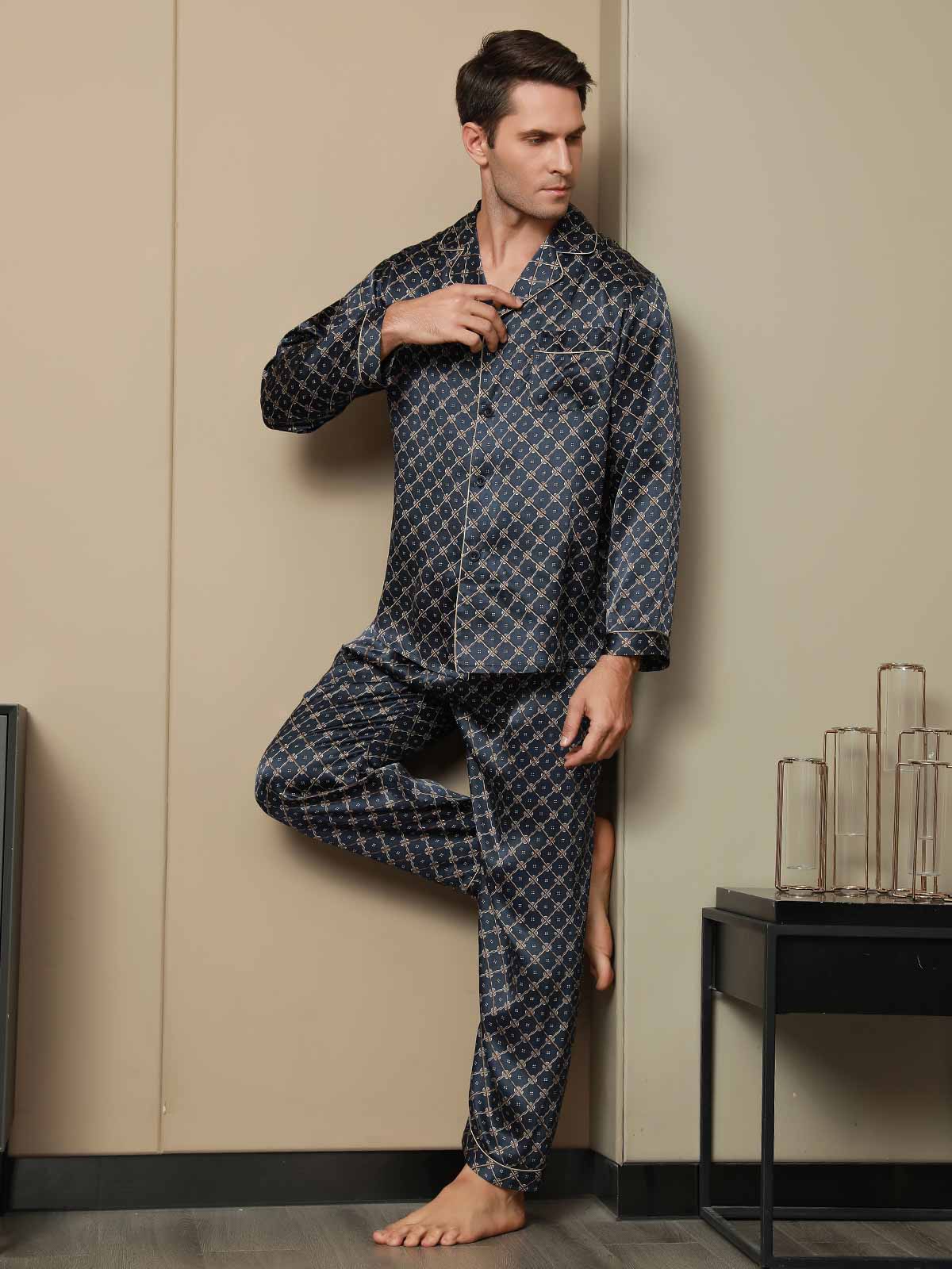 [Marin Kedja] SilkSilky-SE Rent Silke Mens Pajamas 005,