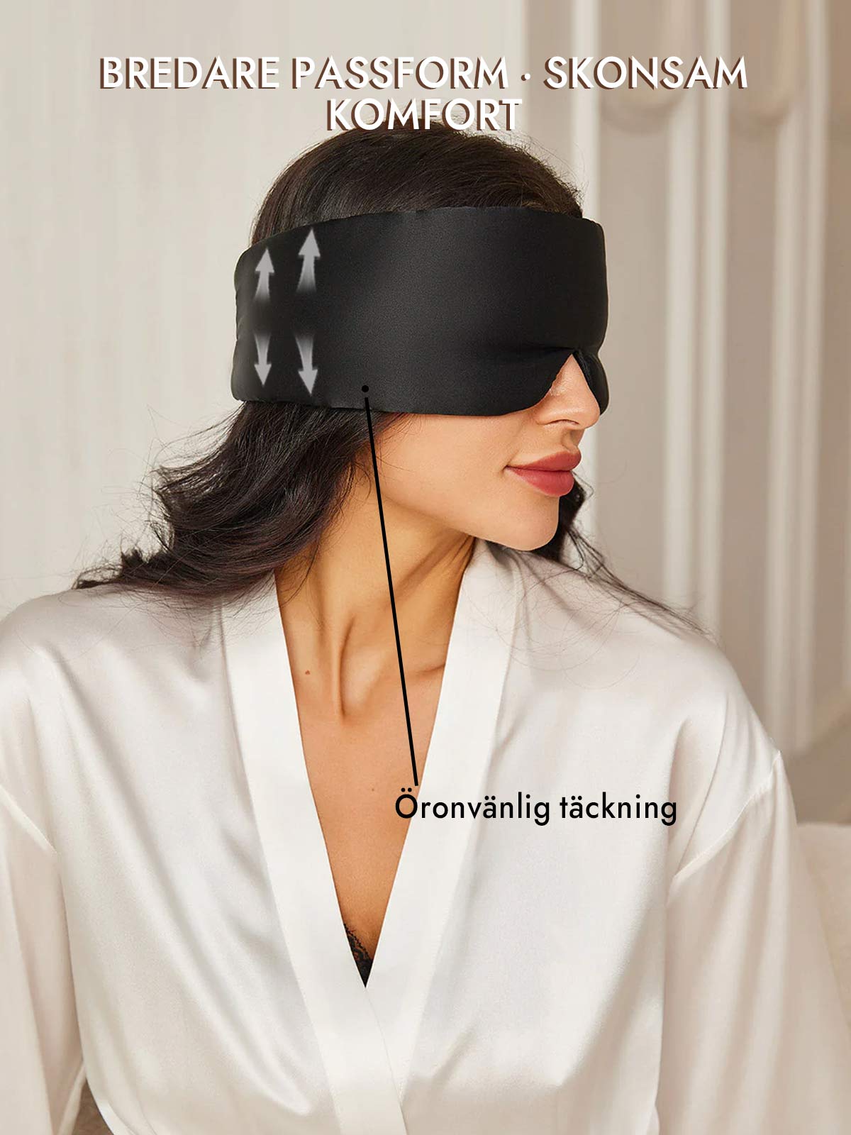 [Svart] SilkSilky-SE 19Momme Pure Silk Eye Mask 005