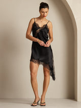 [Svart] SilkSilky-SE Rent Silke Dress 008