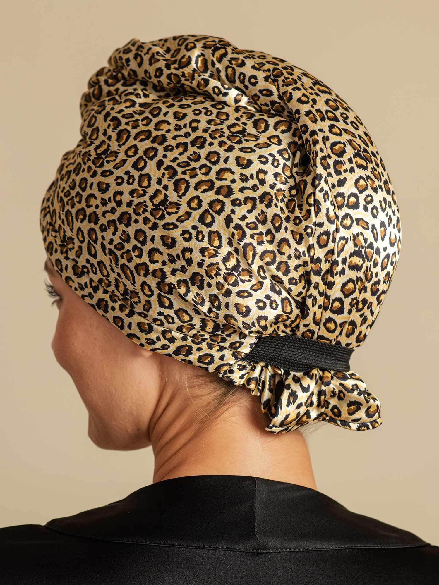 [Leopard] SilkSilky-SE Rent Silke Hair Towel Wrap 006,