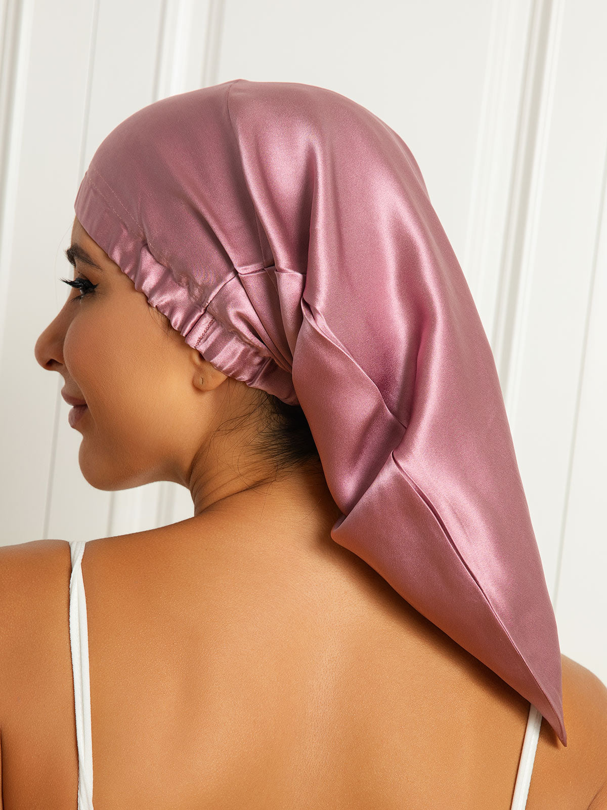 SilkSilky-SE Rent Silke Sleep Cap BlekMauve 001