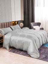 [Silver] SilkSilky-SE 22Momme Rent Silke Bedding Set 002,
