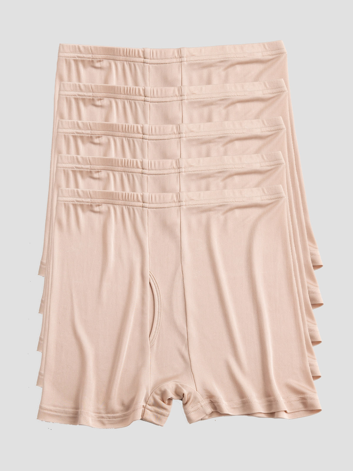 [Beige] SilkSilky-SE Silke Stickad Mens Underwear 002