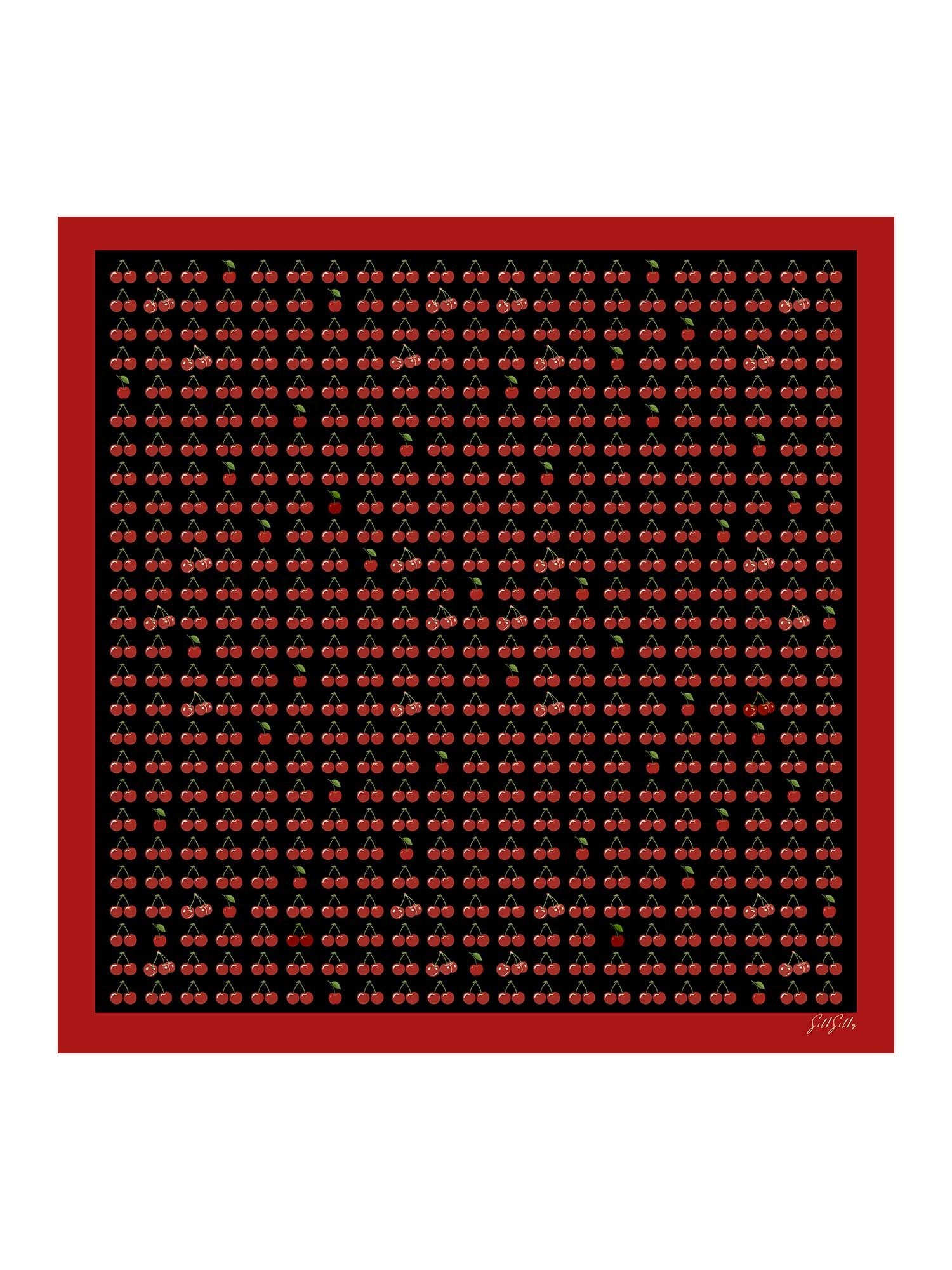 [Svart Körsbär] SilkSilky-SE Scarf 001
