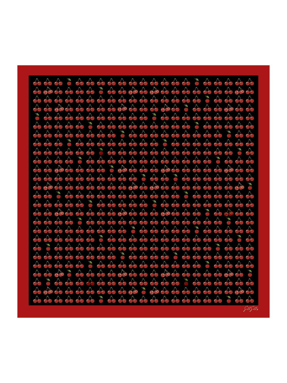 [Svart Körsbär] SilkSilky-SE Halsduka 001