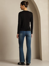 [Svart] SilkSilky-SE Rent Silke Womens T-Shirt 005