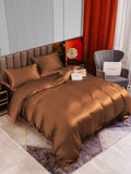 SilkSilky SE 22Momme Rent Silke Bedding Set Kaffe 002