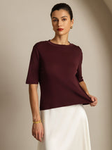 [Windsorvin] SilkSilky-SE Half Sleeve Crewkrage Dam T-Shirt 006