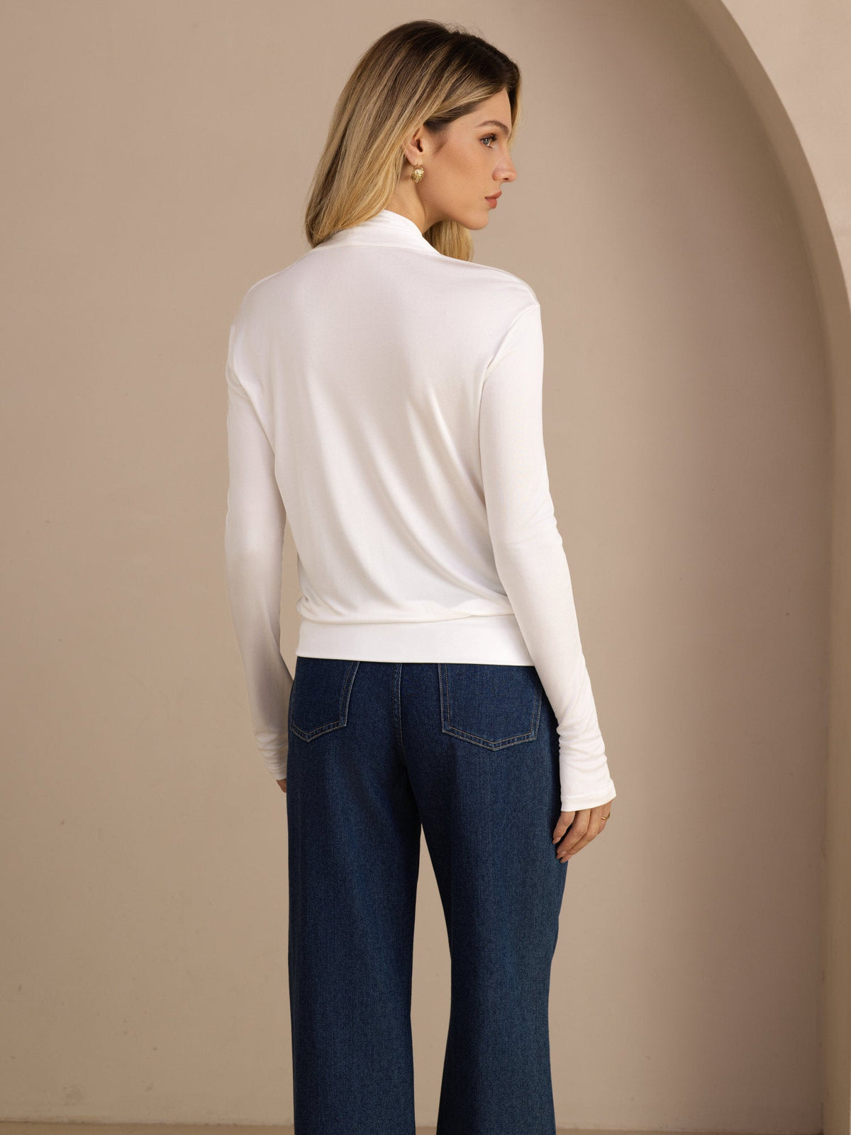 [Vit] SilkSilky-SE Long Sleeve Damblusar 002