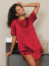 [Vin] SilkSilky-SE Short Sleeve Round Neck Dam Pyjama 004