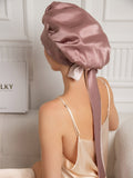 SilkSilky-SE Rent Silke Sleep Cap BlekMauve 002