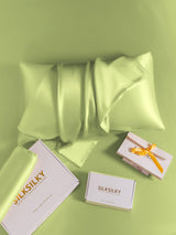 [Mintgrön] SilkSilky-SE 19Momme Rent Silke Pillowcase 007