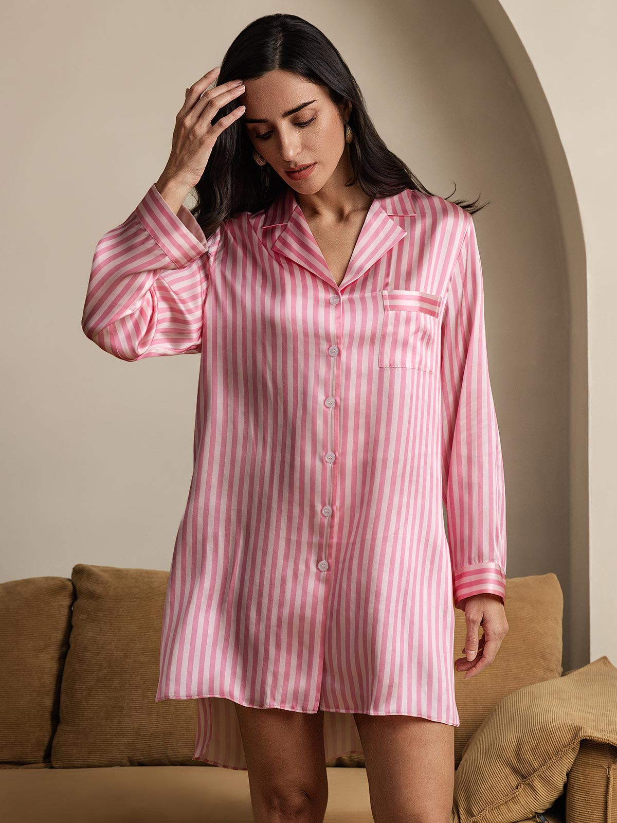 [Rosa] SilkSilky-SE Rent Silke Nightshirt 005