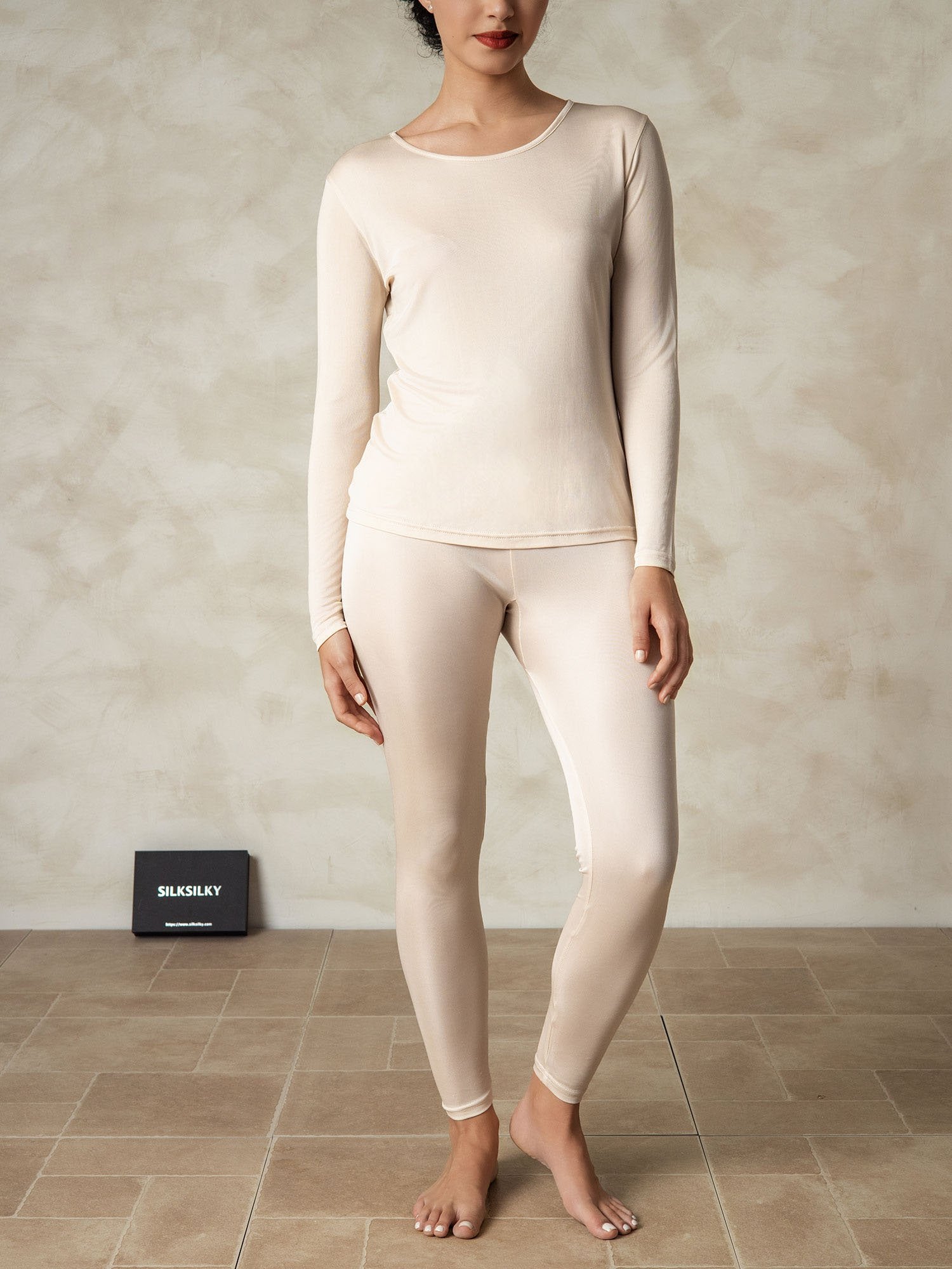 [Tan] SilkSilky-SE Silke Womens Pajamas 001
