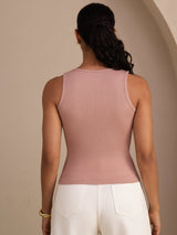 [Rosa] SilkSilky-SE Sleeveless Deep V Neck Cami Toppar 002