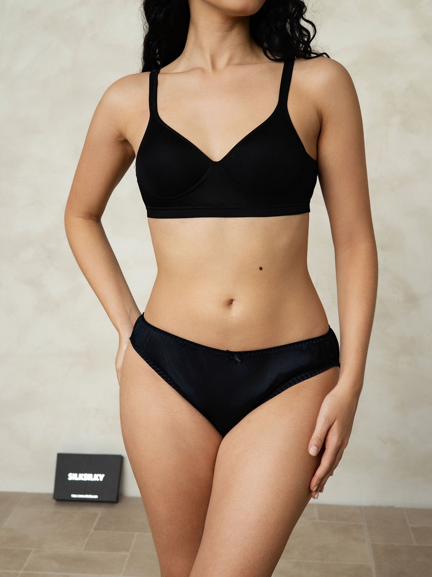 [Svart] SilkSilky-SE Rent Silke Panty 004