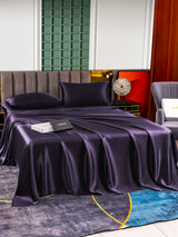 [Mörklila] SilkSilky-SE 22Momme Rent Silke Bedding Set 006,