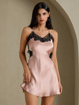 [Toscana] SilkSilky-SE Spaghetti Strap V Neck Nattlinne 001