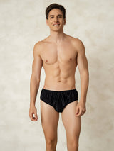 [Svart] SilkSilky-SE Rent Silke Mens Underwear 004