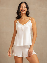 [Vit] SilkSilky-SE Spaghetti Strap V Neck Camisole Set 006