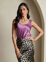[Mörklila] SilkSilky-SE Sleeveless Cami Toppar 003