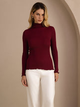 [Vin] SilkSilky-SE Long Sleeve Turtle Neck Dam T-Shirt 001