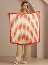 [Beige Körsbär] SilkSilky-SE Scarf 003
