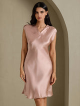 [Toscana] SilkSilky-SE Cap Sleeve V Neck Nattlinne 001