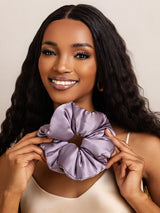 [Mörklila] SilkSilky-SE Scrunchie 004