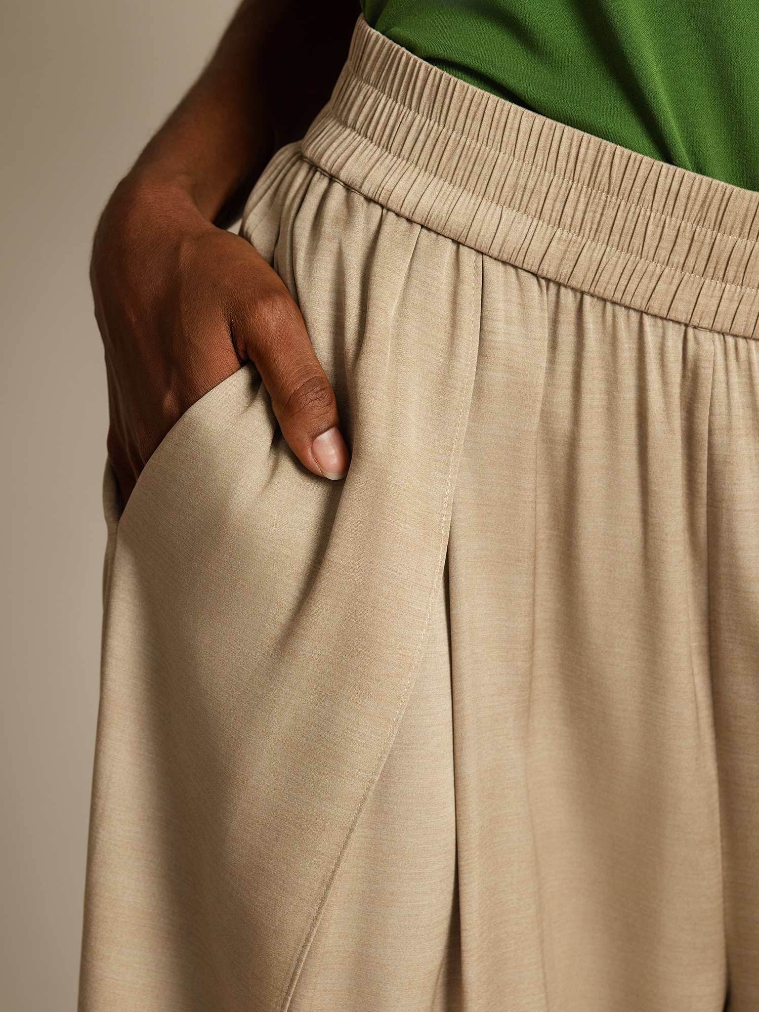 [Tan] SilkSilky-SE 19Momme Silke Womens Pants 004