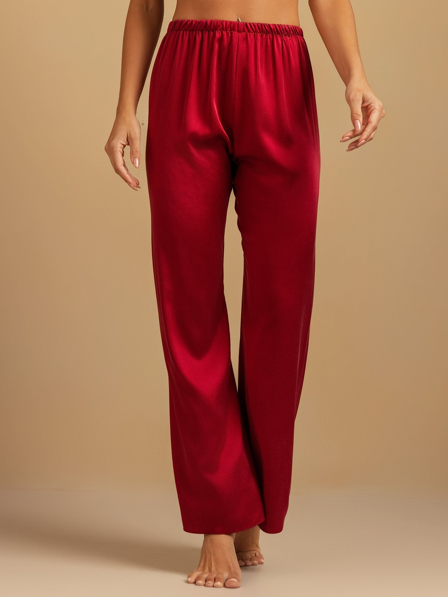 [Vin] SilkSilky-SE 19Momme Silke Womens Sleep Bottoms 004,