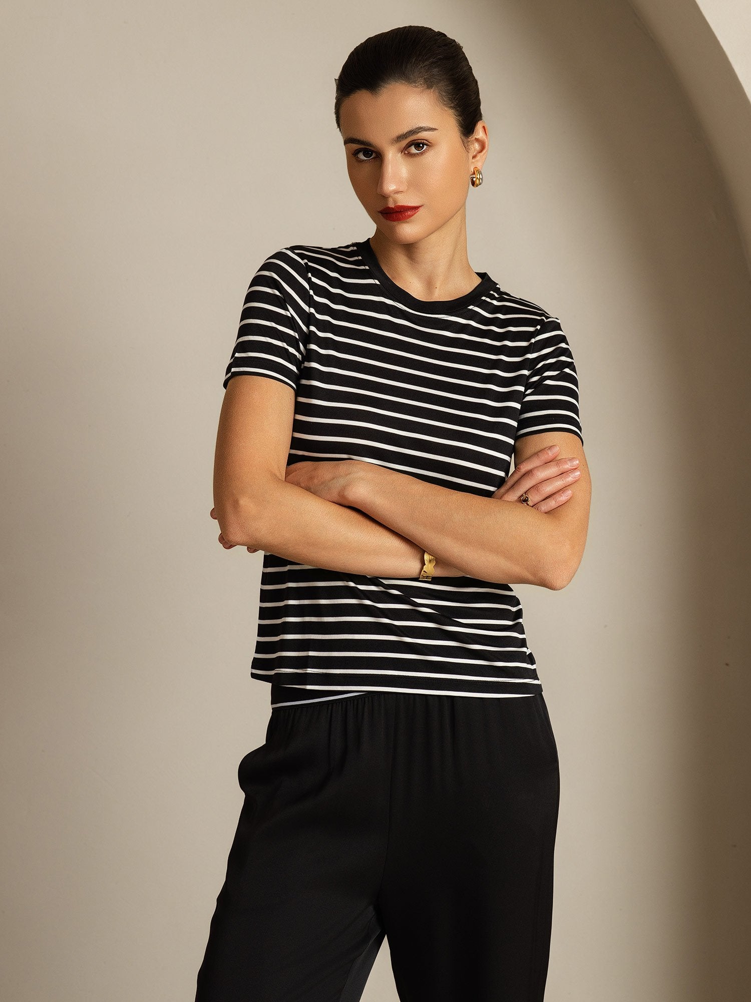 [SvartRand] SilkSilky-SE Rent Silke Womens T-Shirt 005