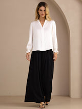 [Vit] SilkSilky-SE Long Sleeve Damblusar 007