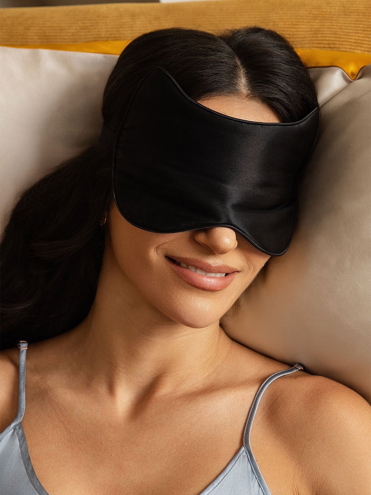 [Svart] SilkSilky-SE Rent Silke Eye Mask 001