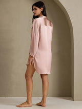 [Toscana] SilkSilky-SE Long Sleeve Lapel Collar Dam Sömnskjorta 002
