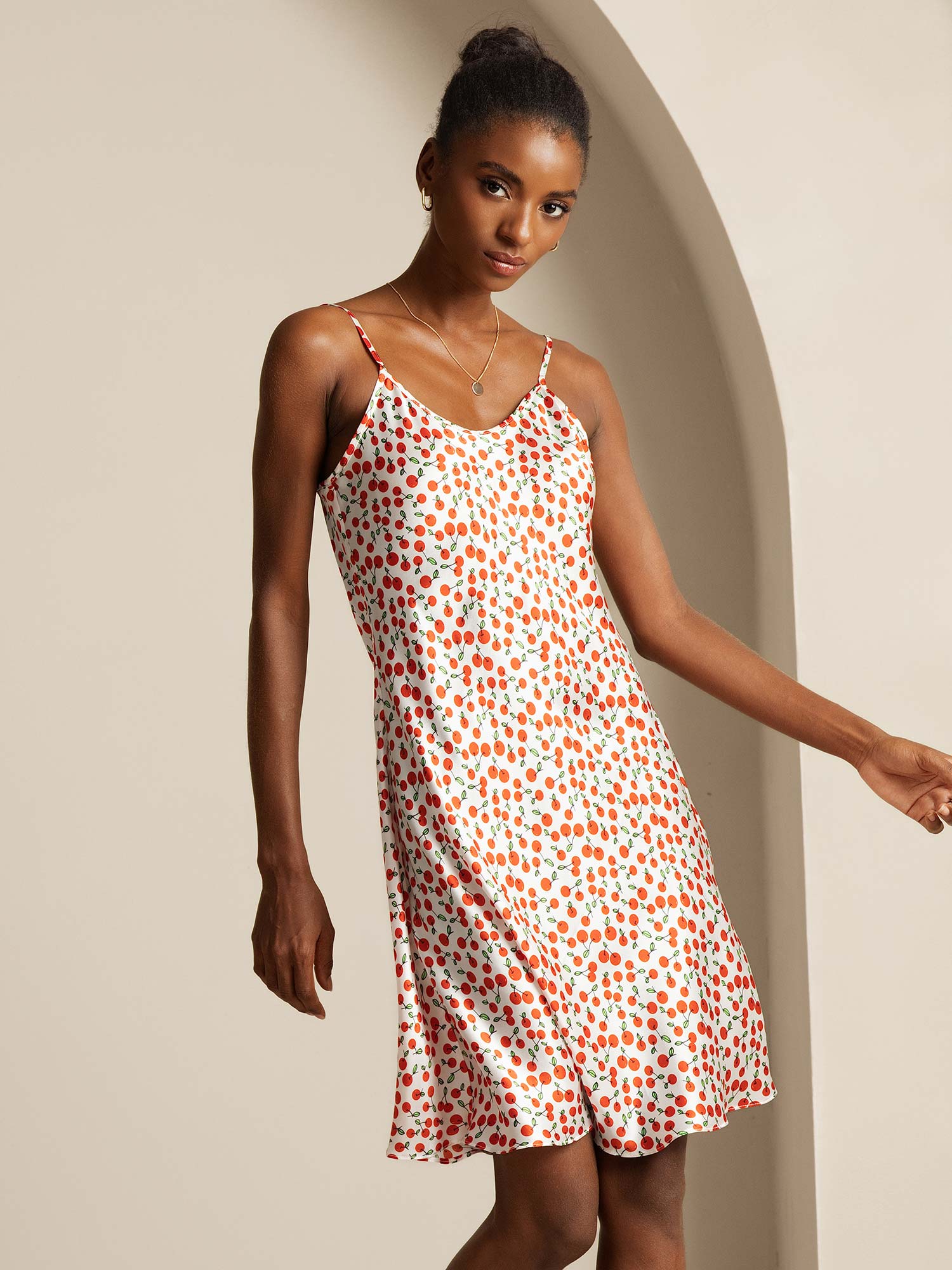 [Körsbär] SilkSilky-SE Rent Silke Dress 005,