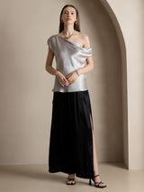 [Svart] SilkSilky-SE 19Momme Silke Womens Pants 009