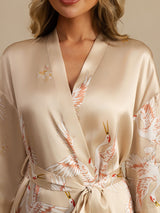 [Champagne] SilkSilky-SE 3/4 Sleeve Dam Morgonrock 005