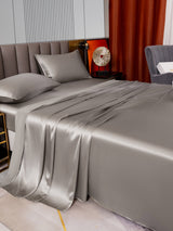 [Grå] SilkSilky-SE 22Momme Rent Silke Bedding Set 003,